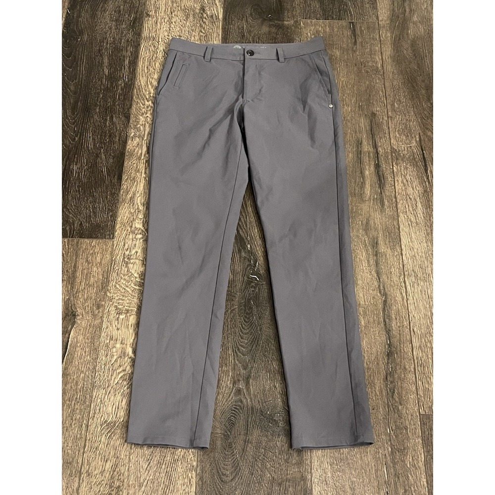 Vuori Pants Mens 28 Gray (28x31) Cascade Tech Khaki Performance Golf Active V427